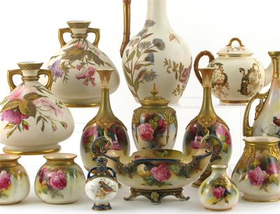 Appraisal: Various Royal Worcester porcelain mostly decorated with roses and other