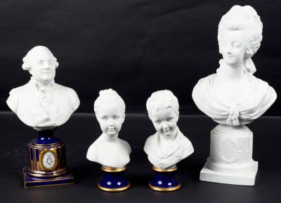 Appraisal: A S vres style bisque porcelain bust of Louis XVI