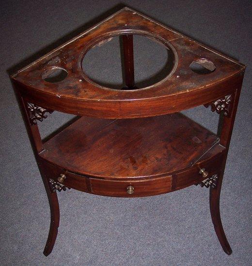 Appraisal: Additional lotA th Century mahogany corner washstand