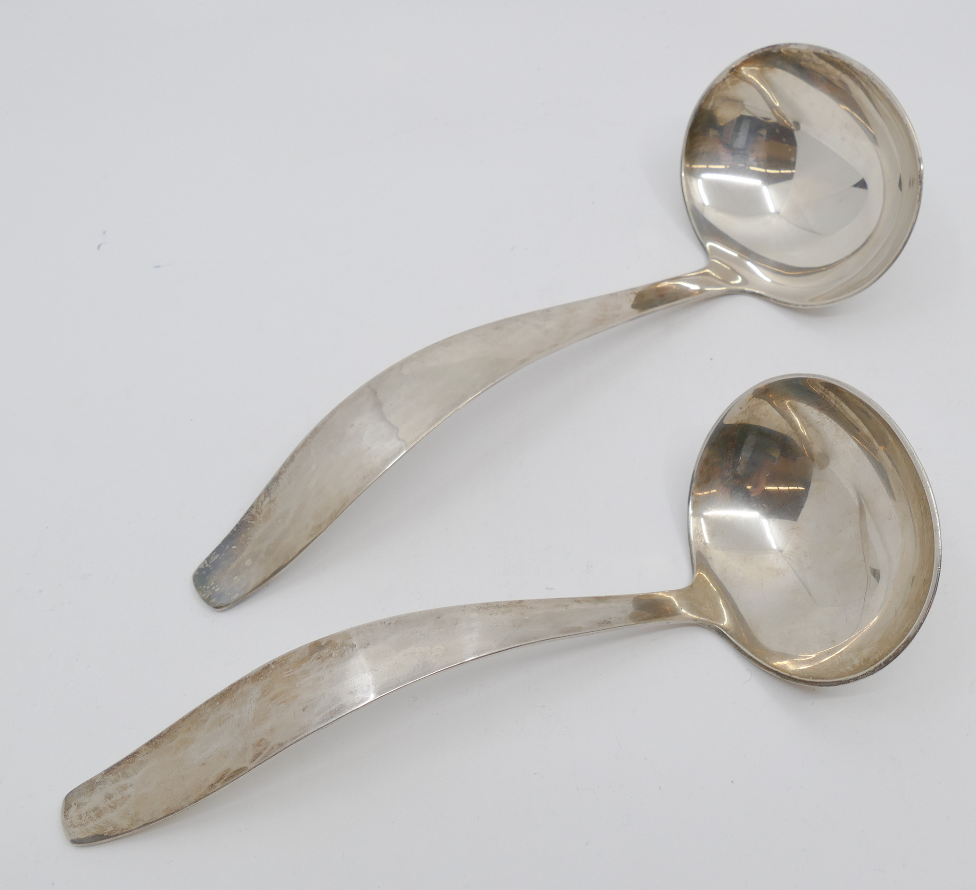 Appraisal: pc Allan Adler Swedish Sterling Ladles Ladles measure '' ''