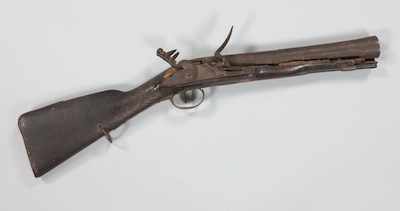 Appraisal: A Blunderbuss Rifle Possibly English ca Rosewood or walnut stock