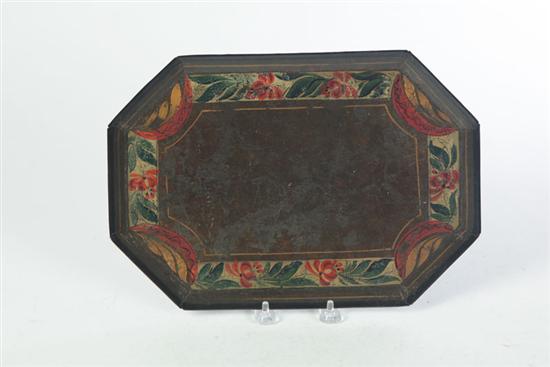 Appraisal: TOLE TRAY American nd quarter- th century Octagonal with original