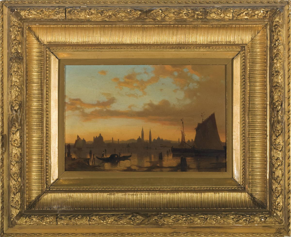 Appraisal: BERNHARD STANGE GERMAN - SUNSET VIEW OF SAN LAZZARO VENICE