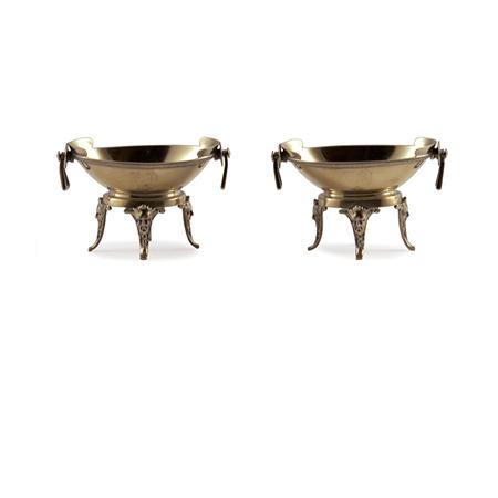 Appraisal: Pair of Gorham Neoclassical Style Gilt-Silver Footed Salt Cellars Estimate