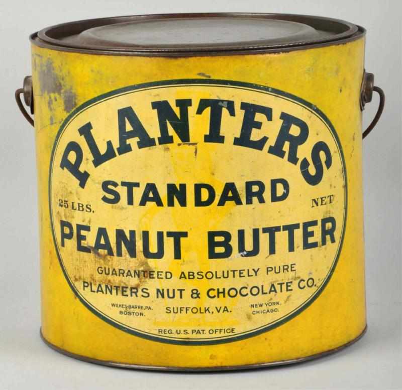 Appraisal: Early Planters Peanut Butter Pail -pound size Complete with original