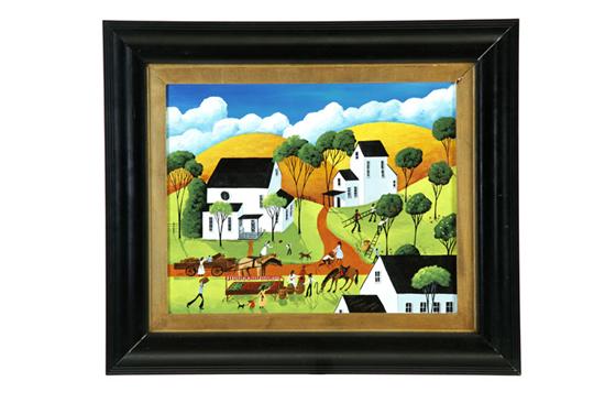 Appraisal: APPLE FARM BY DEBBIE ''MAMA'' CRISWELL AMERICAN Oil on canvas