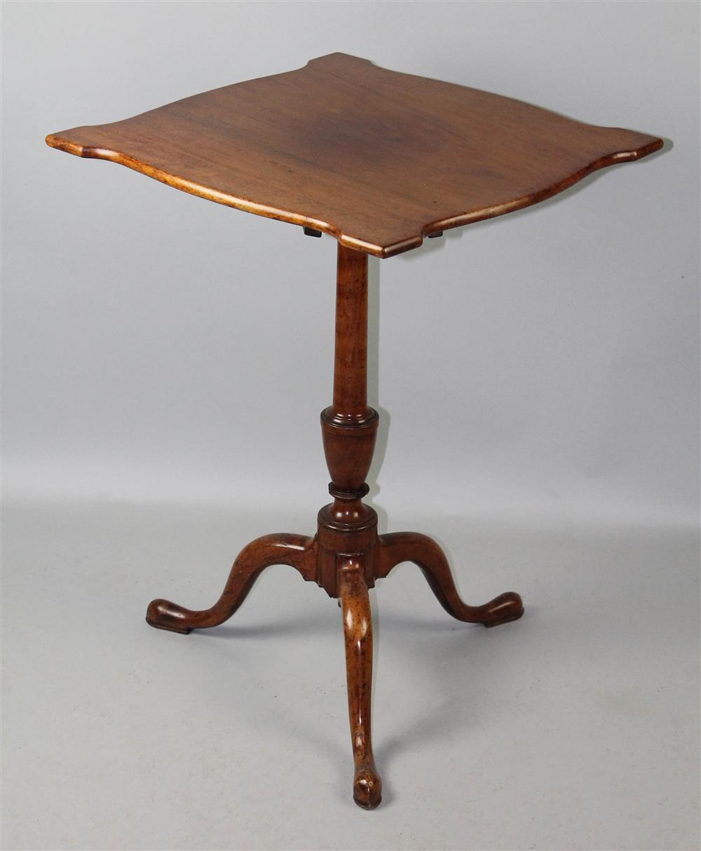 Appraisal: CHIPPENDALE MAHOGANY TILT-TOP CANDLESTAND NEW ENGLAND PROBABLY SALEM MASSACHUSETTS FROM