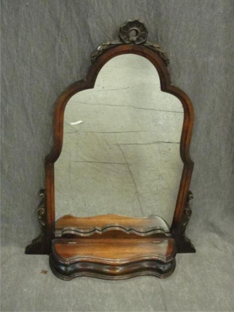 Appraisal: Mahogany Shaving Mirror From a White Plains home Dimensions w