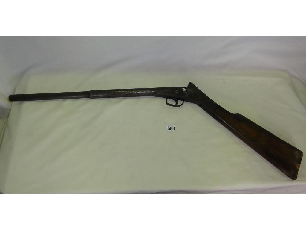 Appraisal: An early example of an air rifle with the stocked