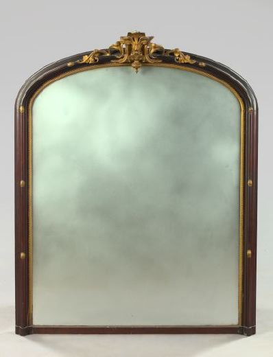 Appraisal: American Renaissance Revival Parcel-Gilt Walnut Overmantel Mirror third quarter th