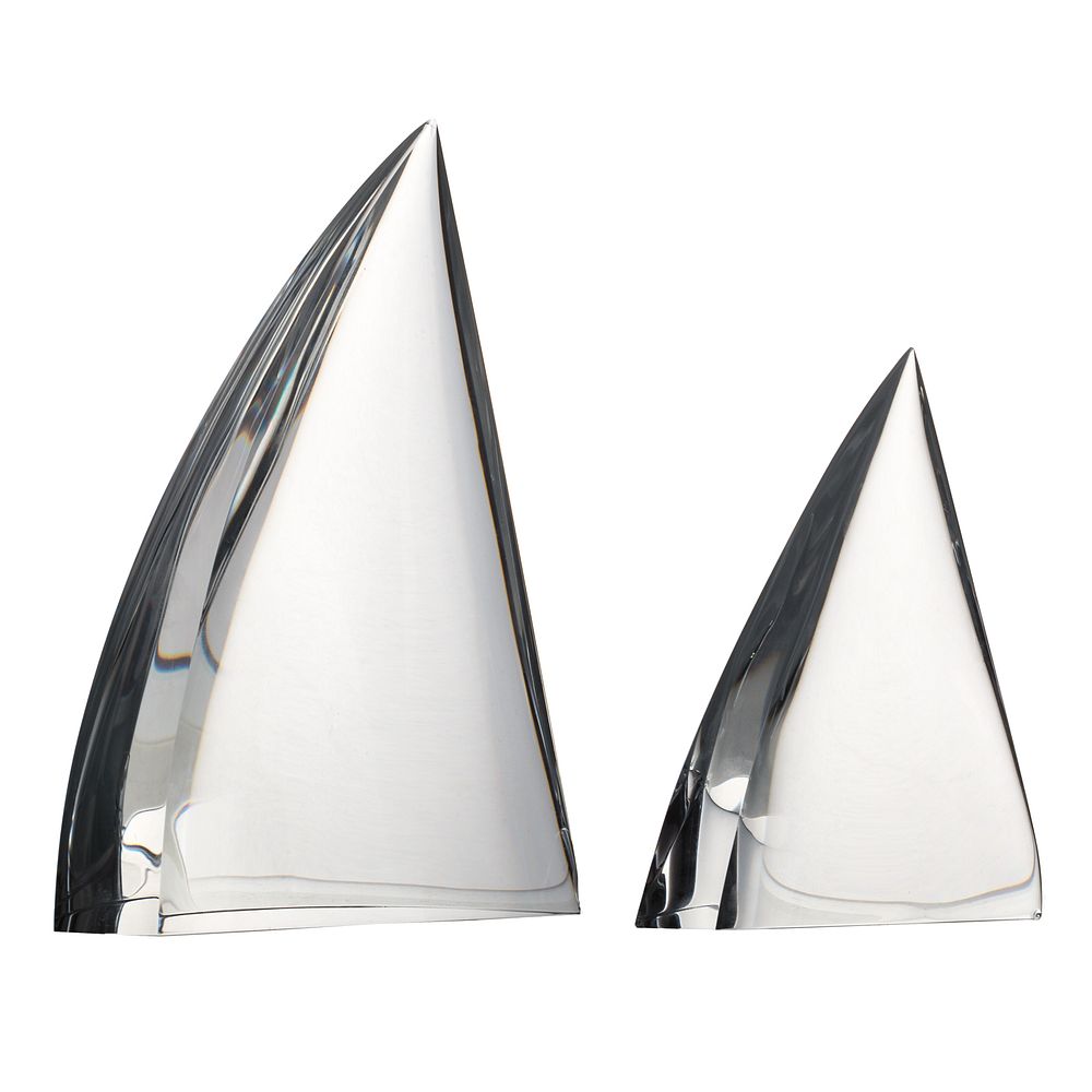 Appraisal: Steuben Glass Sail to the Wind Pair of stylized crystal