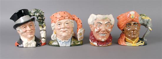 Appraisal: A Group of Four Royal Doulton Large Character Jugs Height