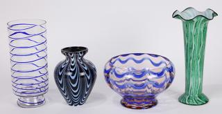 Appraisal: lot of Mid-Century Modern style art glass group consisting of