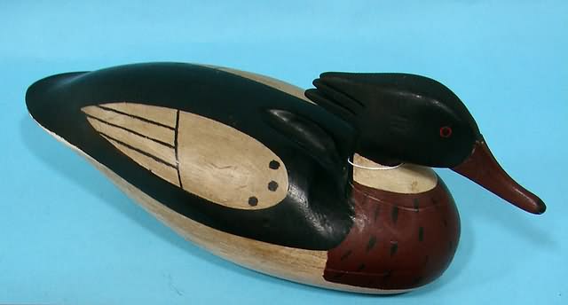 Appraisal: Hollow Red Breasted Merganser hunting decoy marked on bottom CTS