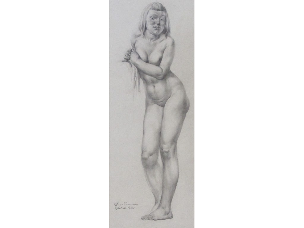 Appraisal: CHARLES CAMERON BAILLIE fl - FEMALE NUDE STUDY FULL LENGTH