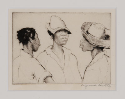 Appraisal: Alfred Heber Hutty Charleston South Carolina - Morning Gossips drypoint