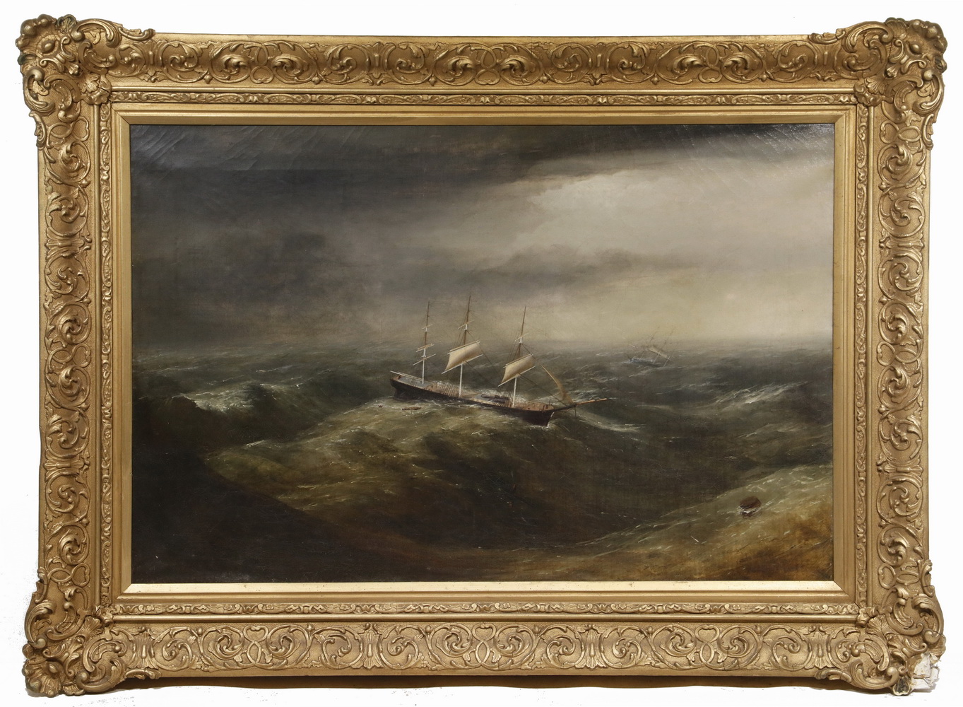 Appraisal: PORTRAIT OF A TH C MAINE SHIPWRECK Depicting the Foundering