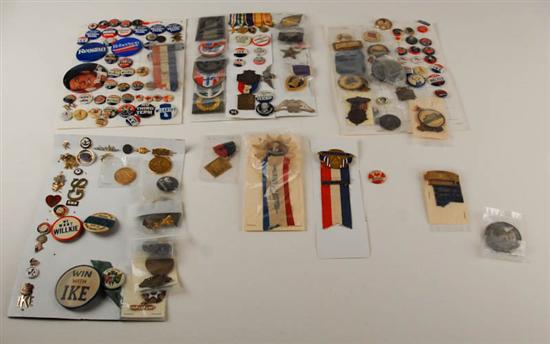 Appraisal: Large Lot of Political and other Pinback Buttons Badges etc