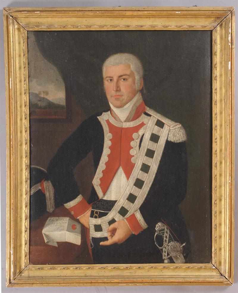 Appraisal: ITALIAN SCHOOL PORTRAIT OF A NAVAL OFFICER Oil on canvas