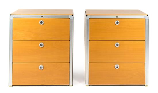 Appraisal: Sale Lot A Pair of Danish File Cabinets in birch