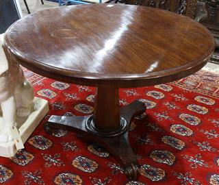 Appraisal: George IV round center table circa executed in mahogany the