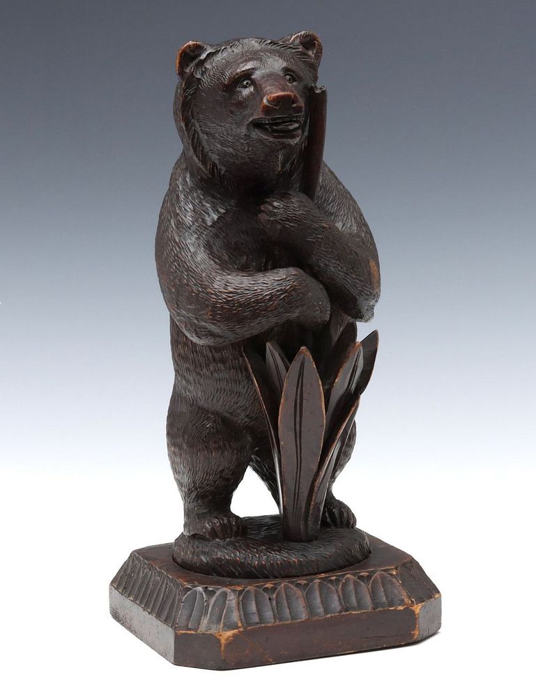 Appraisal: AN EARLY TH CENTURY BLACK FOREST CARVED BEAR FIGURE The