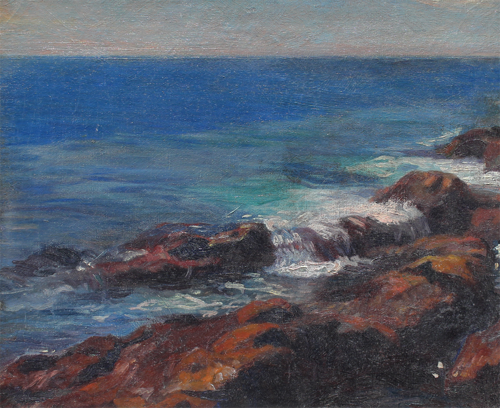 Appraisal: REMBSKI Stanislav Polish United States - ''Rocks and Sea'' Oil