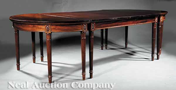 Appraisal: An Antique English Mahogany Dining Table late th c labeled