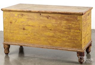 Appraisal: Pennsylvania painted pine blanket chest th c retaining its original