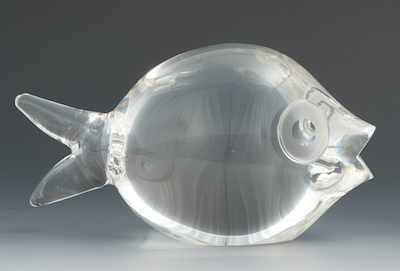 Appraisal: A Steuben Glass Fish Ornament Fish designed by George Thompson