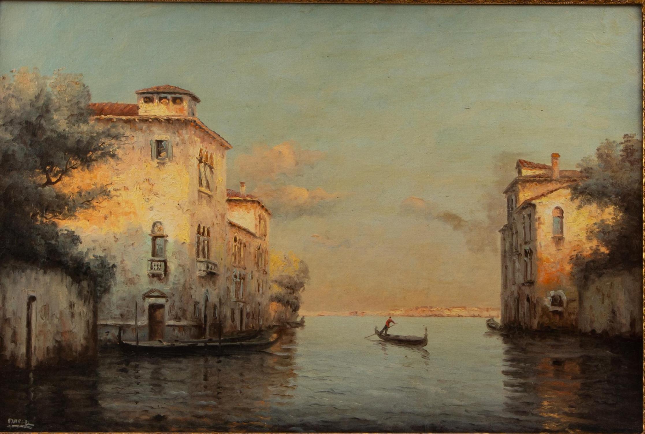 Appraisal: VENICE OIL ON CANVAS An s oil on canvas depicting