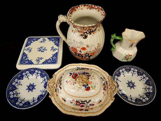 Appraisal: th th C English French floral themed and Imari pattern