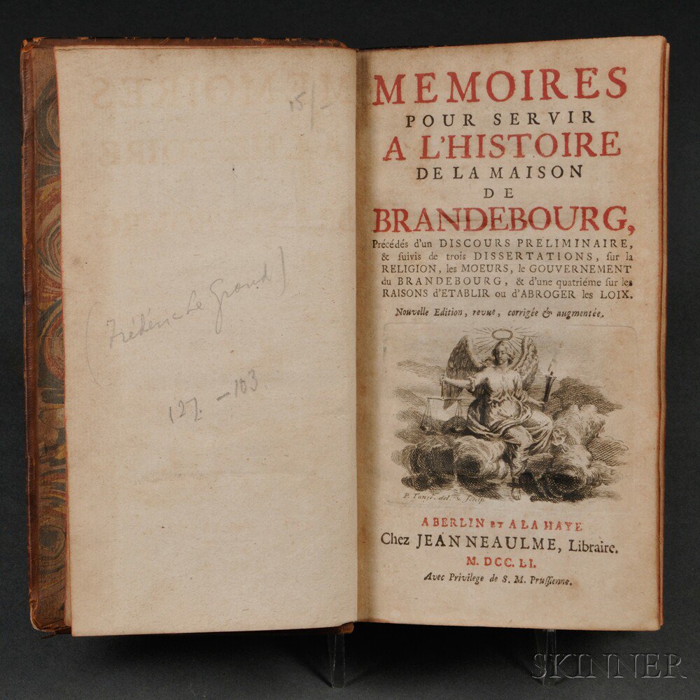 Appraisal: Frederick I of Prussia - Memoires pour Servir a L'Histoire