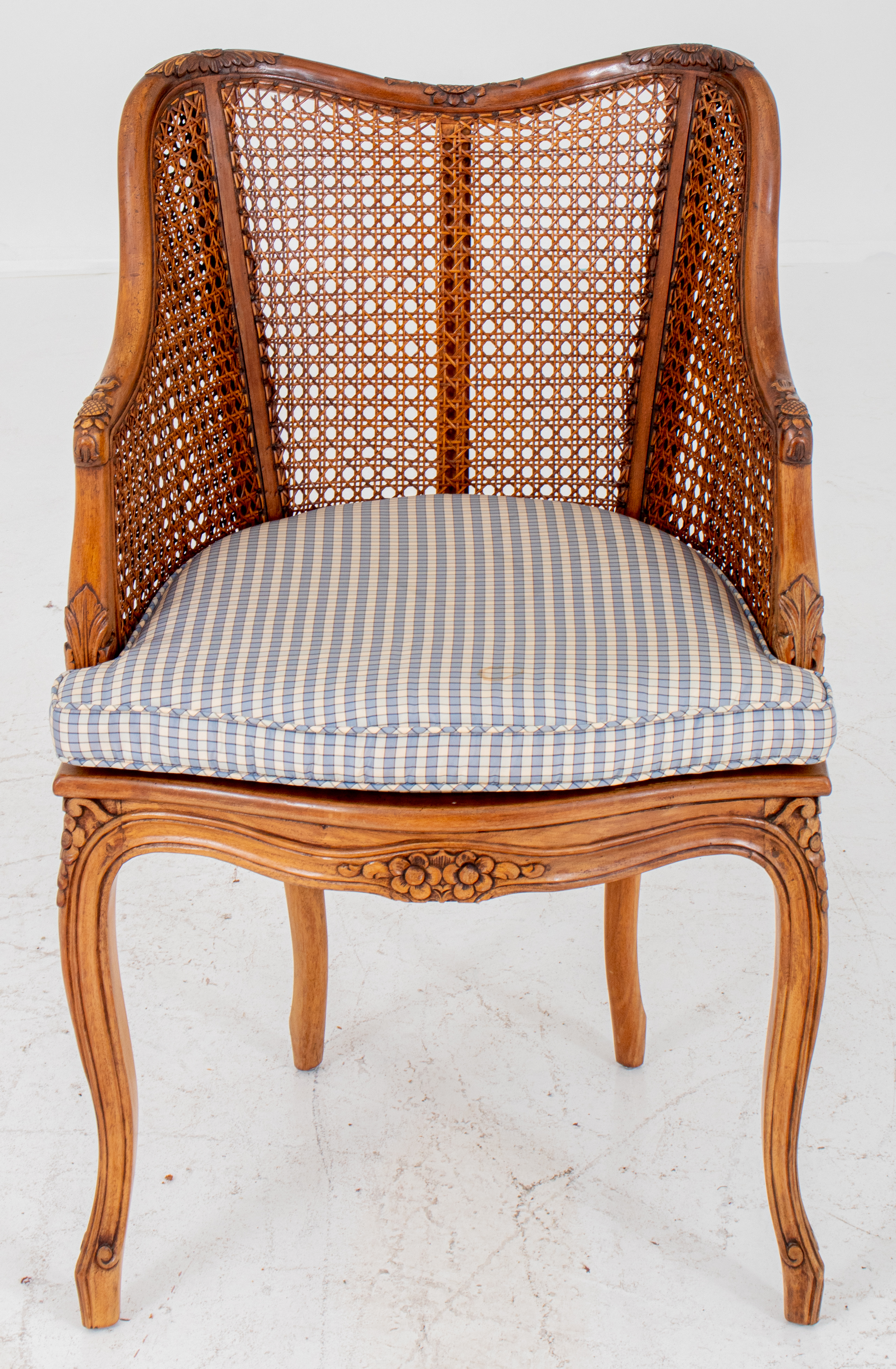 Appraisal: LOUIS XV PROVINCIAL STYLE CANED DESK CHAIR C Louis XV