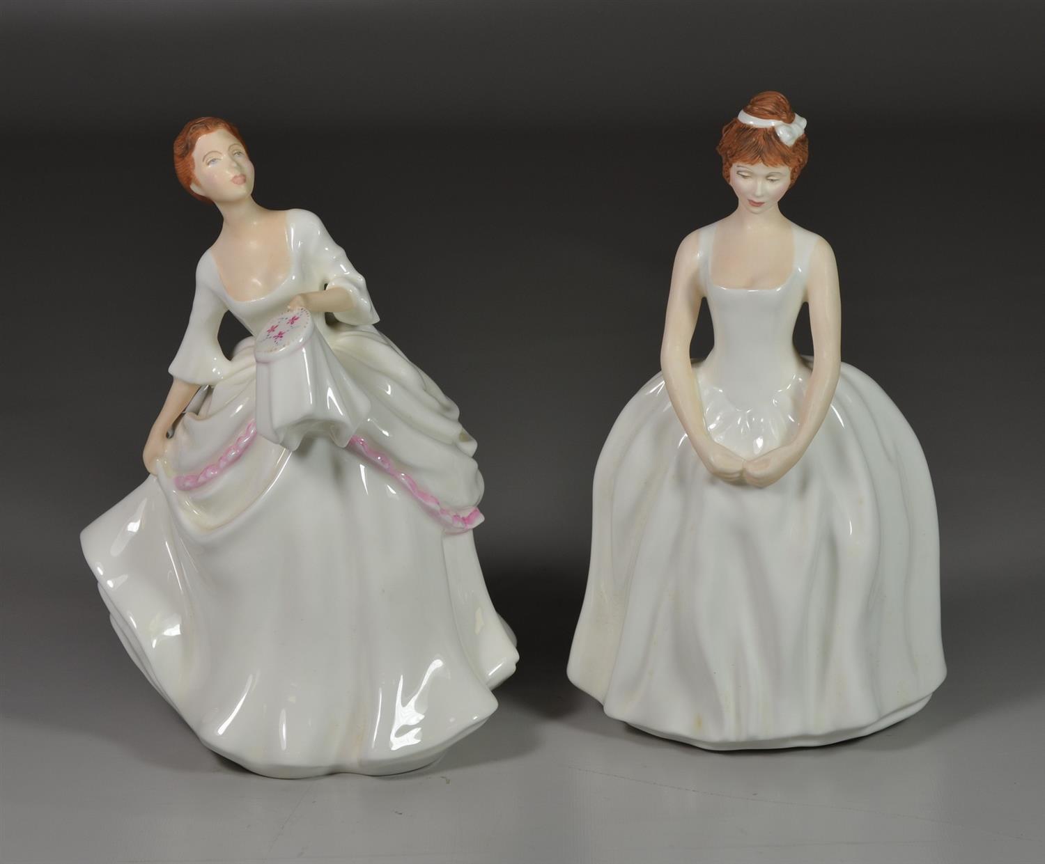 Appraisal: Royal Doulton bone china figurines Ann HN Carol HN tallest