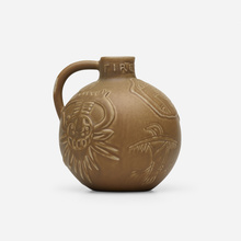 Appraisal: Artus Van Briggle for Van Briggle Pottery EARLY FIRE-WATER JUG