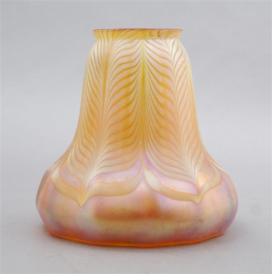 Appraisal: A Quezal Glass Shade Height inches