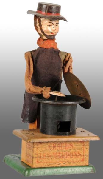 Appraisal: French Martin Hand-Painted Chestnut Vendor Toy Description Wind-up working When