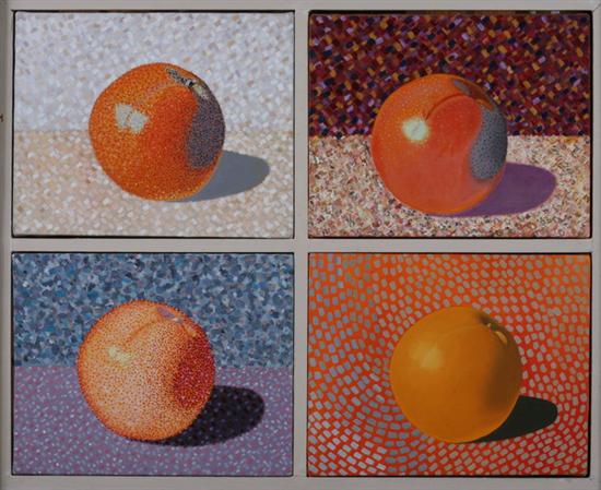 Appraisal: MICHAEL VINSON CLARK American b FOUR ORANGES signed Clark and