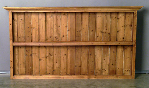 Appraisal: Hanging pine plate cabinet