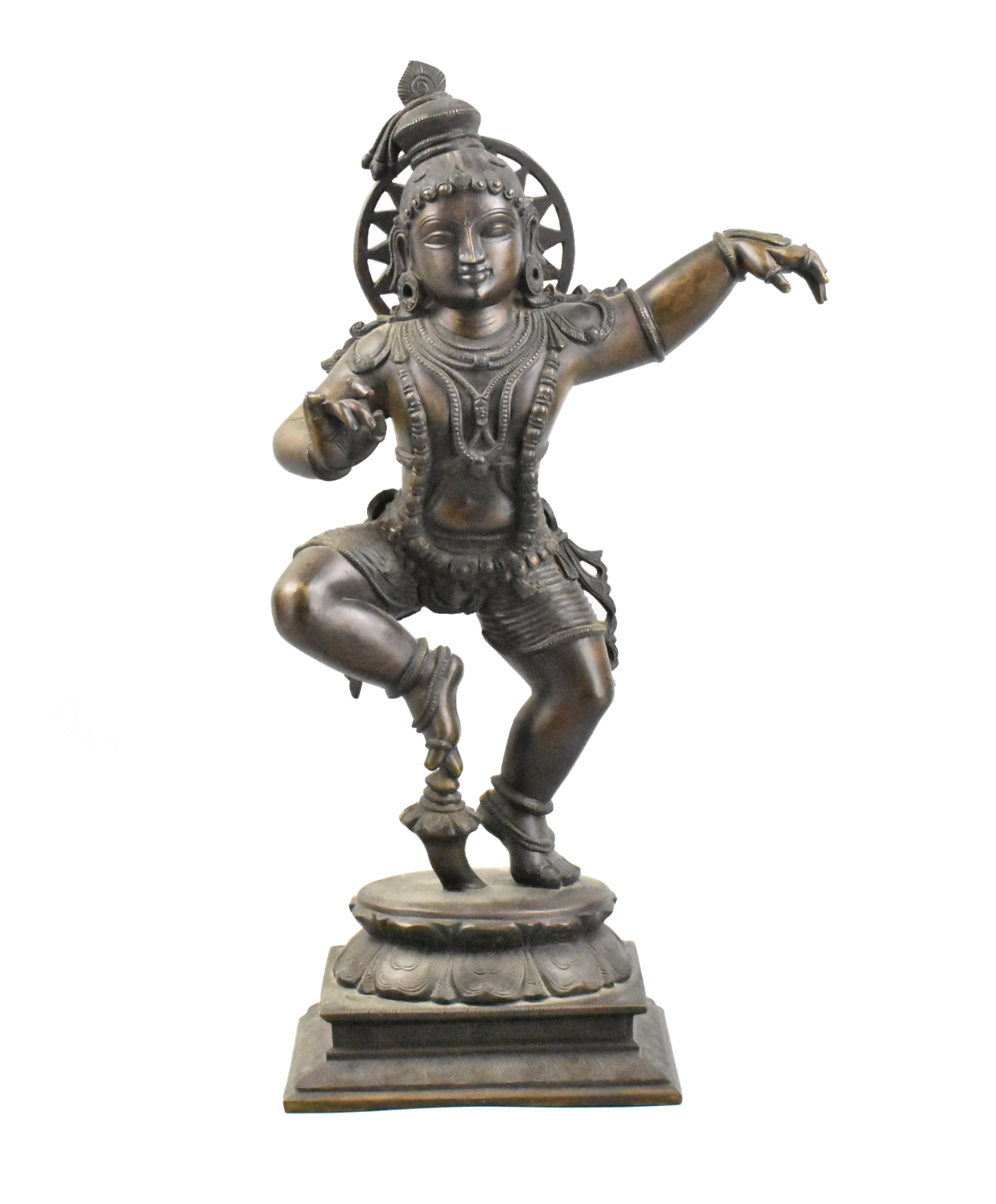 Appraisal: An large antique India bronze figurine dated from th C