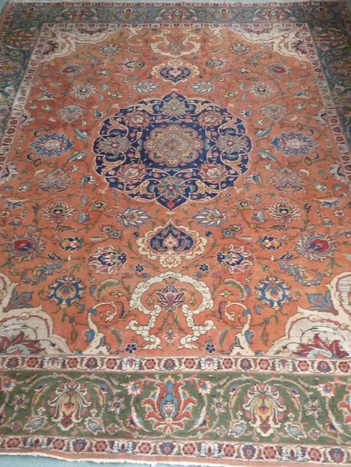 Appraisal: A Tabriz carpet Northwest Persian circa with central medallion on