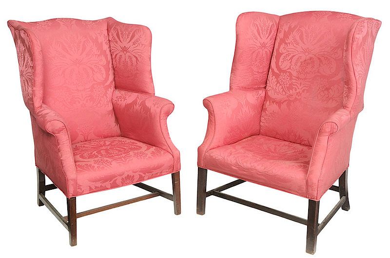 Appraisal: Two Similar George III Easy Chairs British th th century