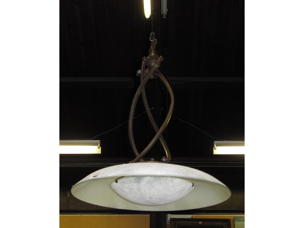 Appraisal: Ceiling light with frosted glass shade