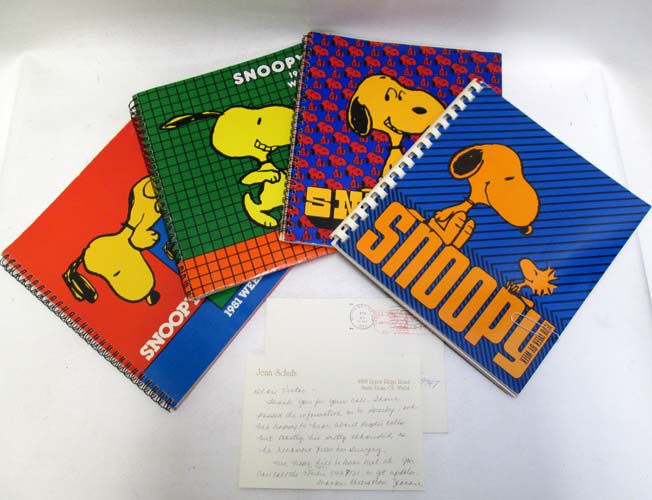 Appraisal: CHARLES SPARKY SCHULZ American - COLLECTION OF FOUR SNOOPY SPIRAL