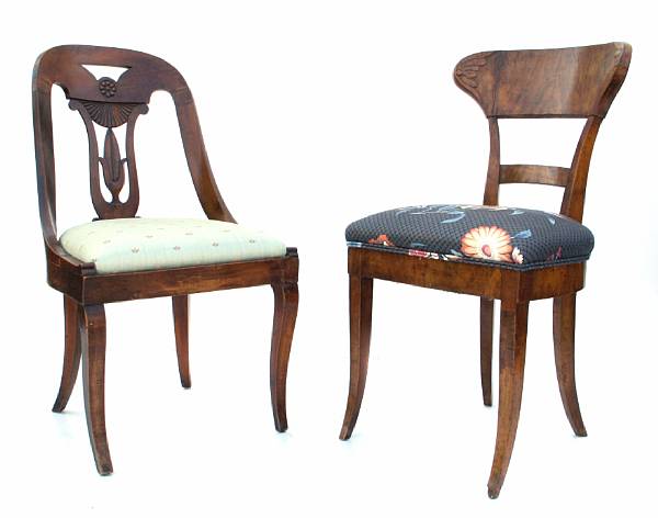 Appraisal: A pair of Neoclassical style side chairs together with another