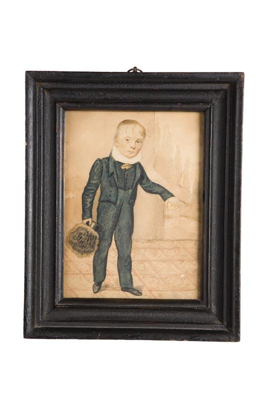 Appraisal: WATERCOLOR OF A YOUNG BOY Probably English early th century