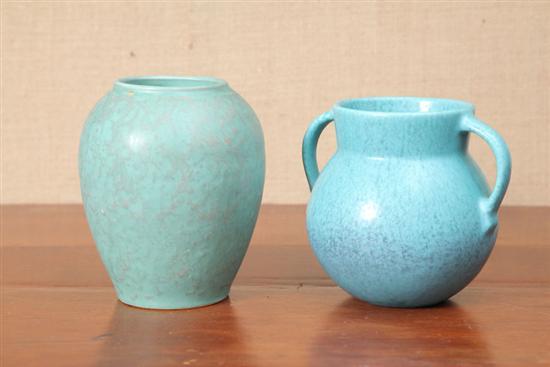 Appraisal: TWO ART POTTERY VASES Attributed to Burley Winter Bulbous form