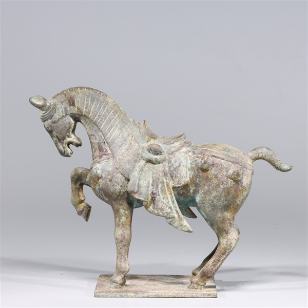 Appraisal: Chinese bronze Tang Dynasty style model of a horse with