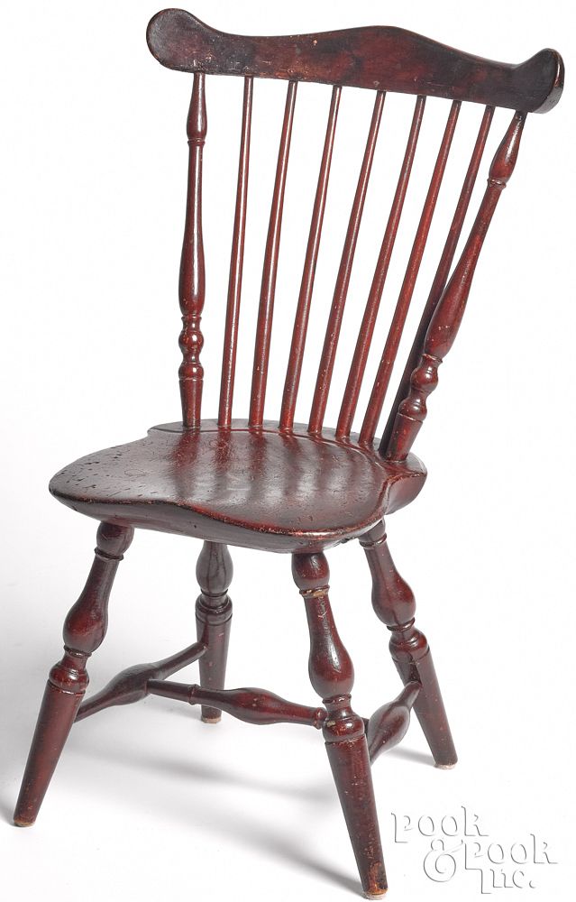 Appraisal: Pennsylvania painted child's Windsor chair Pennsylvania painted child's Windsor chair